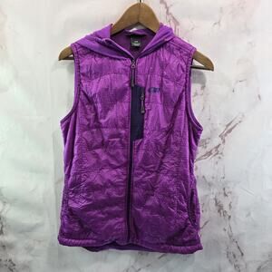 Outdoor Research Vest Womens Medium Purple Deviator Puffer Micro Grid Fleece